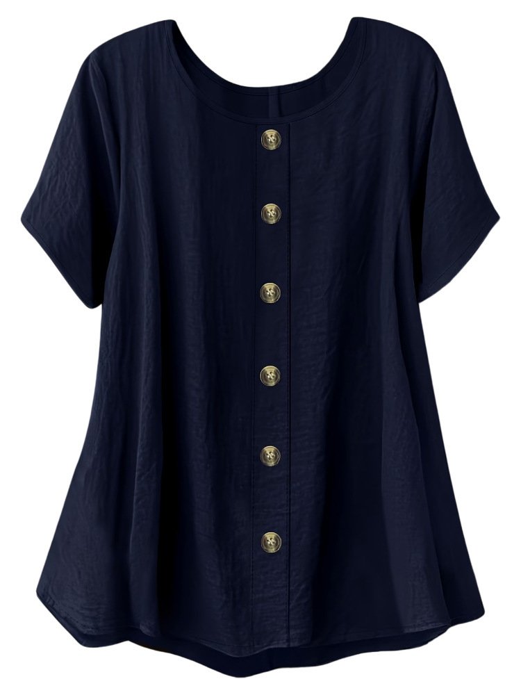 Loose Slimming Single-row Button Cardigan - Image 7