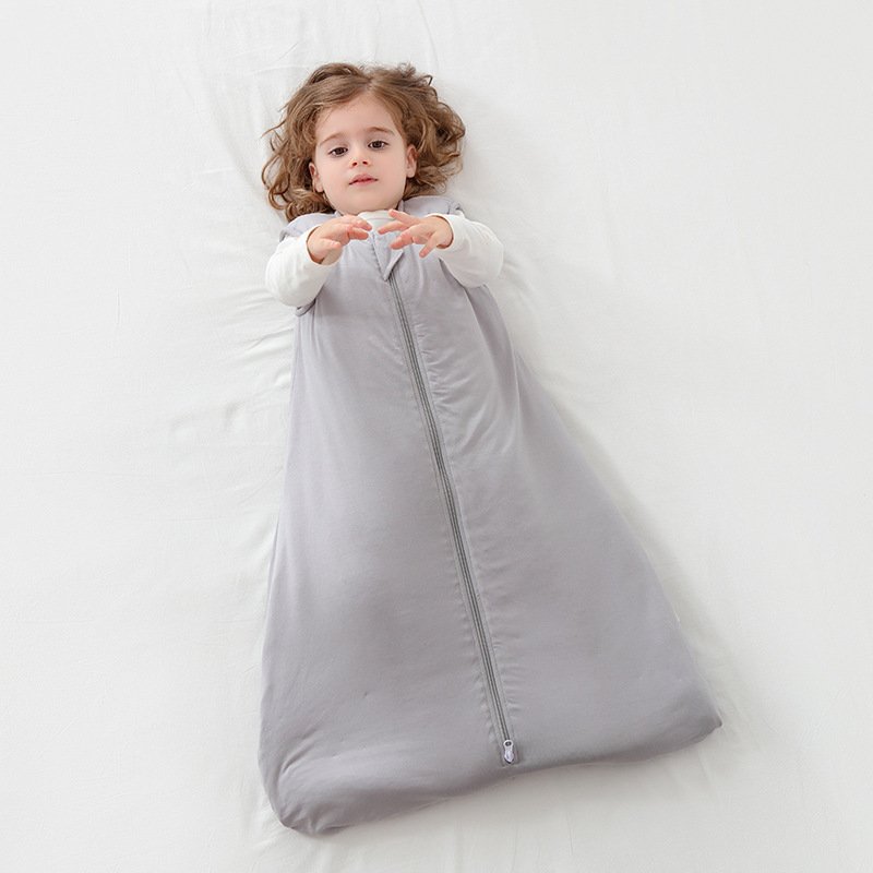Warm Quilted Childrens Anti-kick Blanket Moisture-wicking Sleeveless Split-leg Sleeping Bag - Image 2