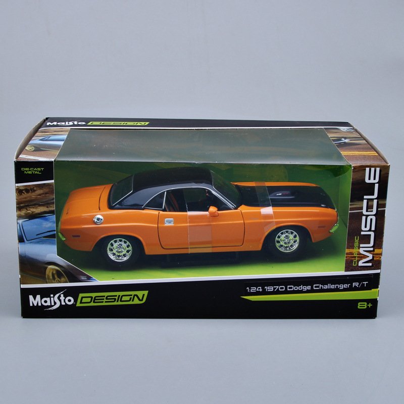 1 24 Meritor 1970 Dodge Challenger Sports Car Model Challenger Simulation Alloy Car Model - Image 2