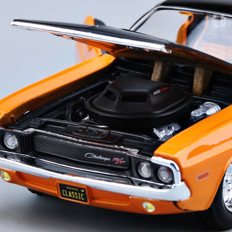 1 24 Meritor 1970 Dodge Challenger Sports Car Model Challenger Simulation Alloy Car Model - Image 4