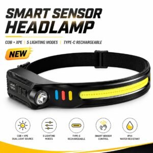 Rechargeable Motion Sensor Type C Waterproof LED Headlamp YD 79 350LM For Camping Hiking Work
