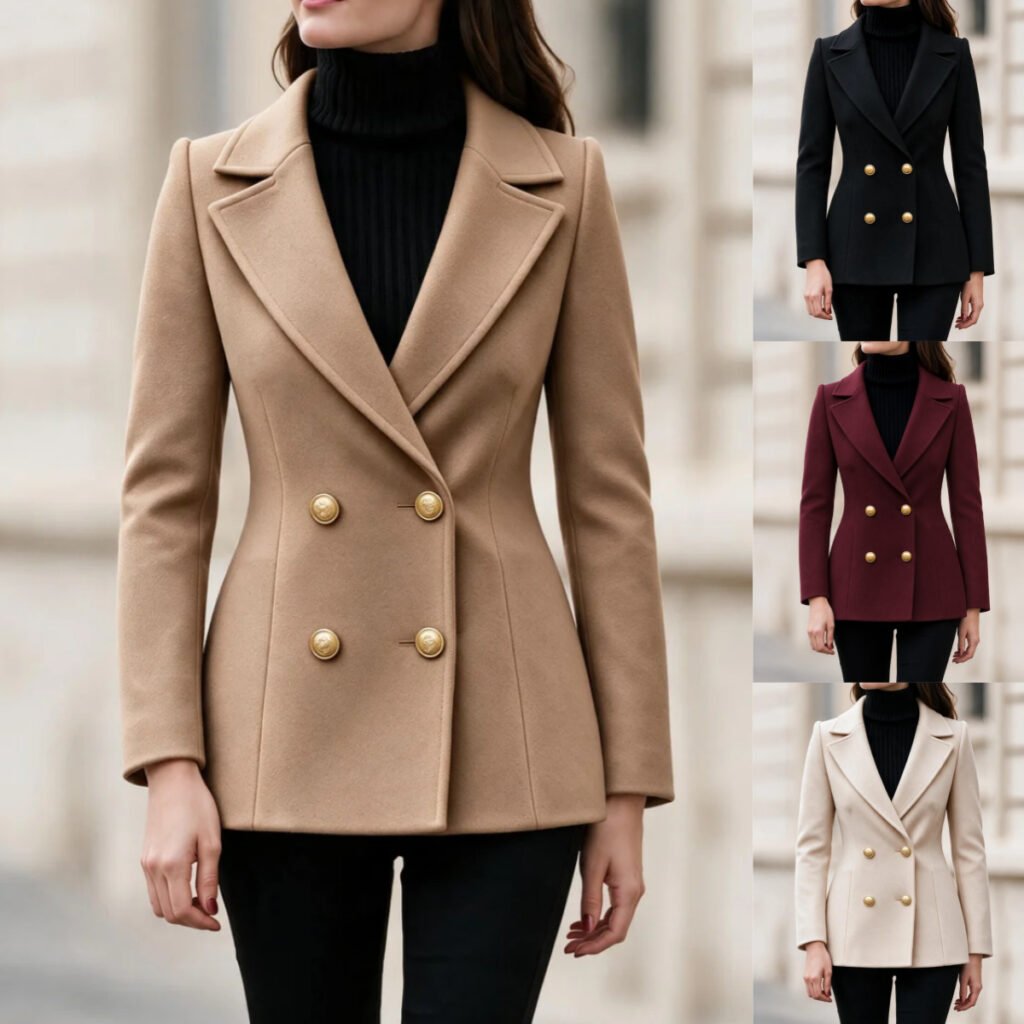 Autumn And Winter Small Suit Women's Elegant Slim-fit Short Woolen Coat