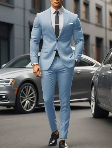 New Mens Casual Suit With Double-breasted Design - Image 7