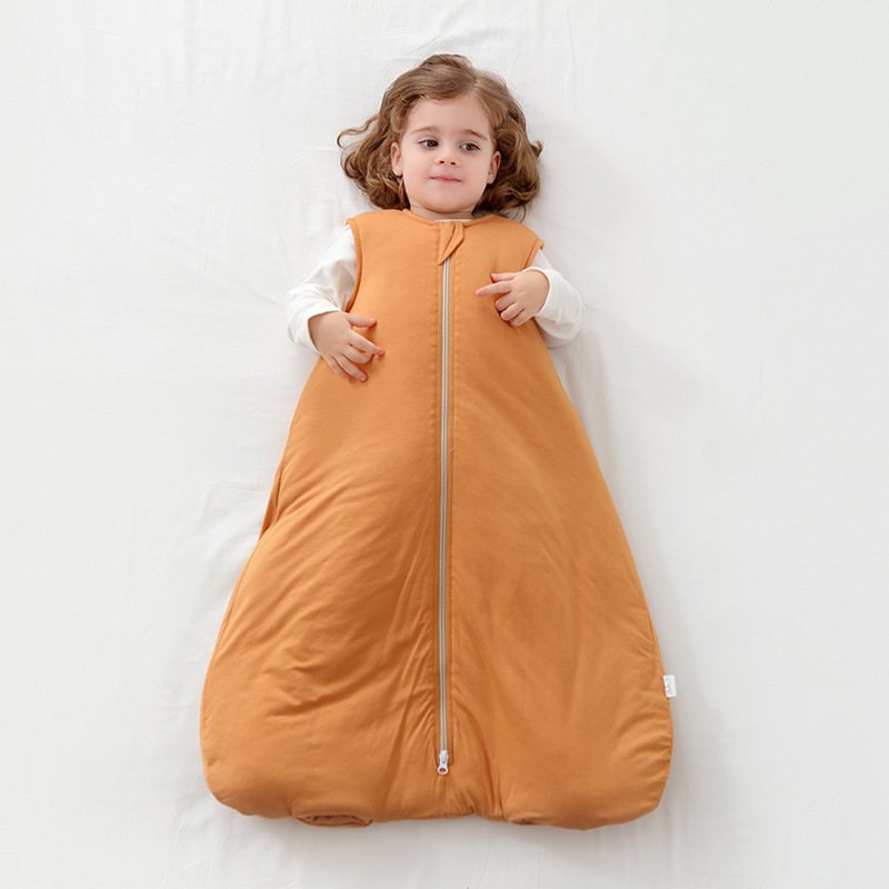 Warm Quilted Childrens Anti-kick Blanket Moisture-wicking Sleeveless Split-leg Sleeping Bag - Image 3