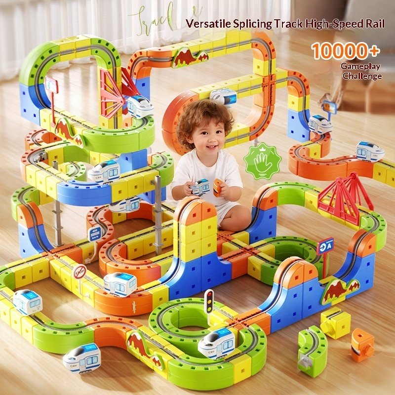 Multifunctional Magnetic Track Car Childrens Educational Toy - Image 2