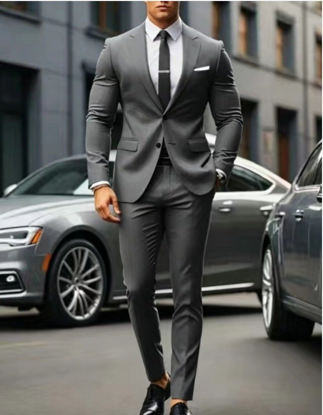 New Mens Casual Suit With Double-breasted Design - Image 8