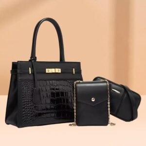 Retro Pattern PU Everyday Bag Set