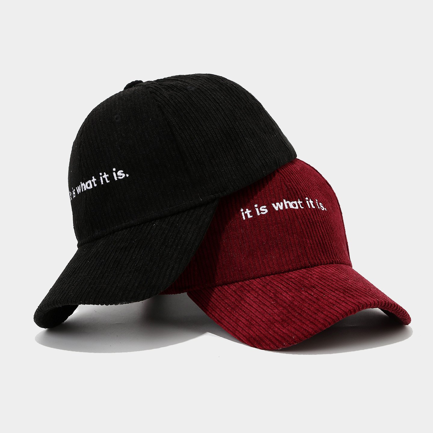 Stylish Letter-print Corduroy Baseball Cap For Couples - Image 3