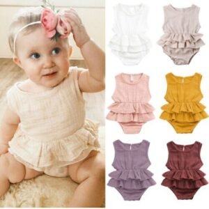 Baby children's clothing striped sleeveless