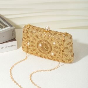 New Chinese-style Sunflower Diamond-studded Women's Clutch Bag