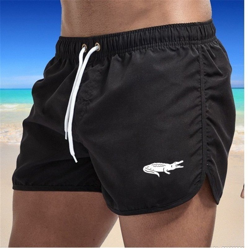 Mens Fashionable Beach Shorts Polyester Multi-Color Sports Three-Quarter-Length Shorts - Image 9