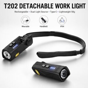 Rechargeable Type C Waterproof LED Headlamp T202 500LM For Camping Hiking Work Headlight Head Torch