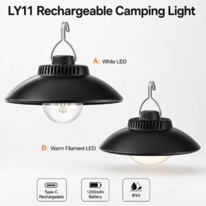 Rechargeable Type C Waterproof LED Camping Lantern LY11 B 200LM For Tent Emergency OEM Outdoor