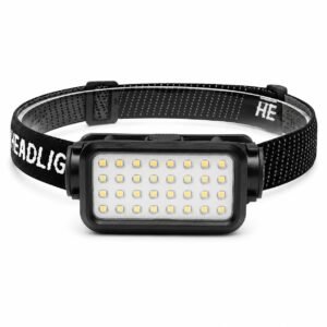 Rechargeable Type C Waterproof LED Headlamp K351 Black 300LM For Camping Hiking Work Headlight Head
