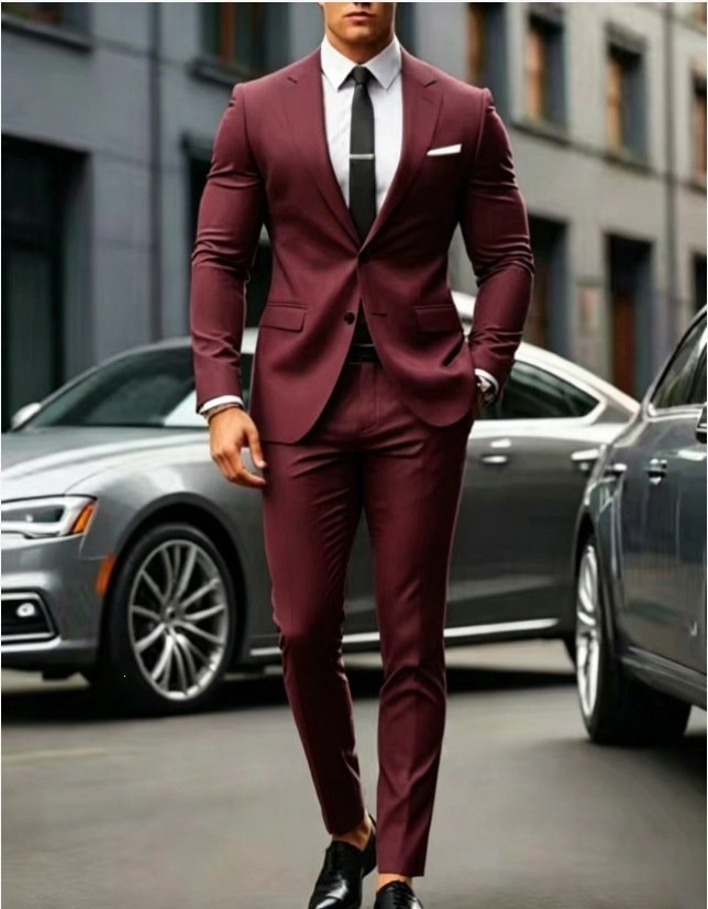 New Mens Casual Suit With Double-breasted Design - Image 9