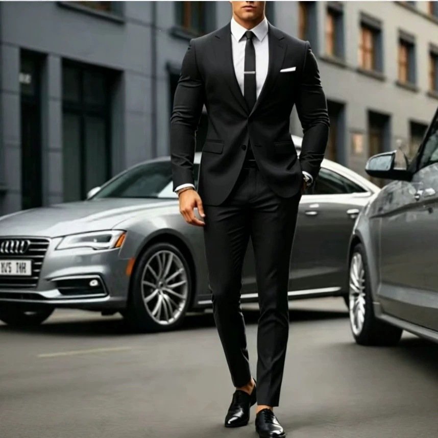 New Mens Casual Suit With Double-breasted Design - Image 2