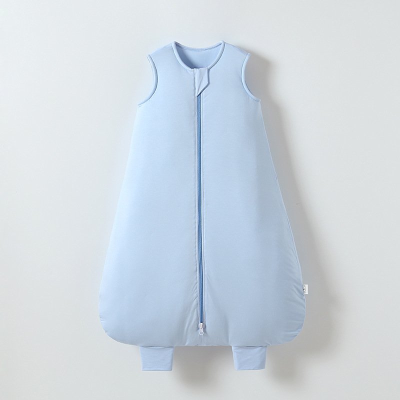 Warm Quilted Childrens Anti-kick Blanket Moisture-wicking Sleeveless Split-leg Sleeping Bag - Image 6