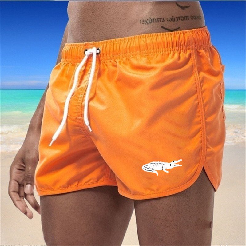 Mens Fashionable Beach Shorts Polyester Multi-Color Sports Three-Quarter-Length Shorts - Image 3