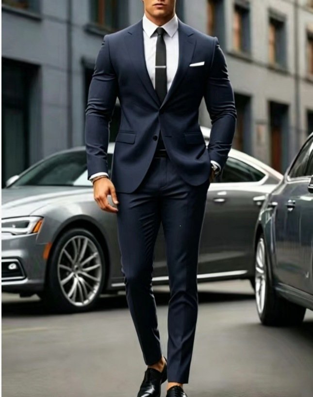 New Mens Casual Suit With Double-breasted Design - Image 6