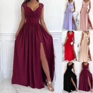 2026 Fashion Hit - Sleeveless Lace Backless Skirt With Open Back And Skirt Holes European Style Women's Dress