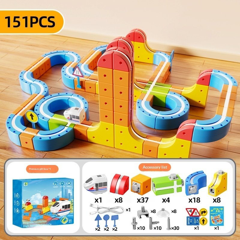 Multifunctional Magnetic Track Car Childrens Educational Toy - Image 7