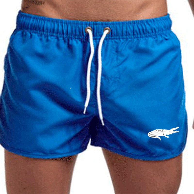 Mens Fashionable Beach Shorts Polyester Multi-Color Sports Three-Quarter-Length Shorts - Image 2