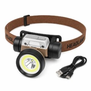 Rechargeable Motion Sensor Type C Waterproof LED Headlamp W11 COB 600LM For Camping Hiking Work