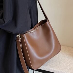 Womens PU Leather Bag Luxurious And High-end Large-capacity Shoulder And Crossbody Bag