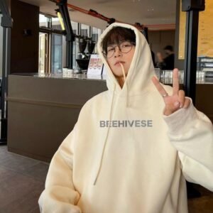 Solid-color Hooded Sweatshirt For Men Fallwinter Style