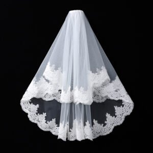 Retro French Double Layer Veil Bride