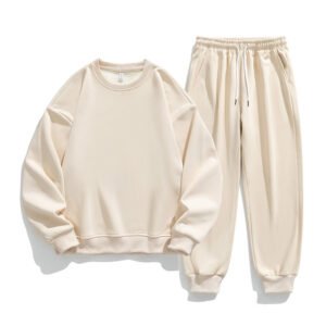 Mens Autumn Sports Suit Crew-Neck Sweatshirt Ankle-Tight Pants