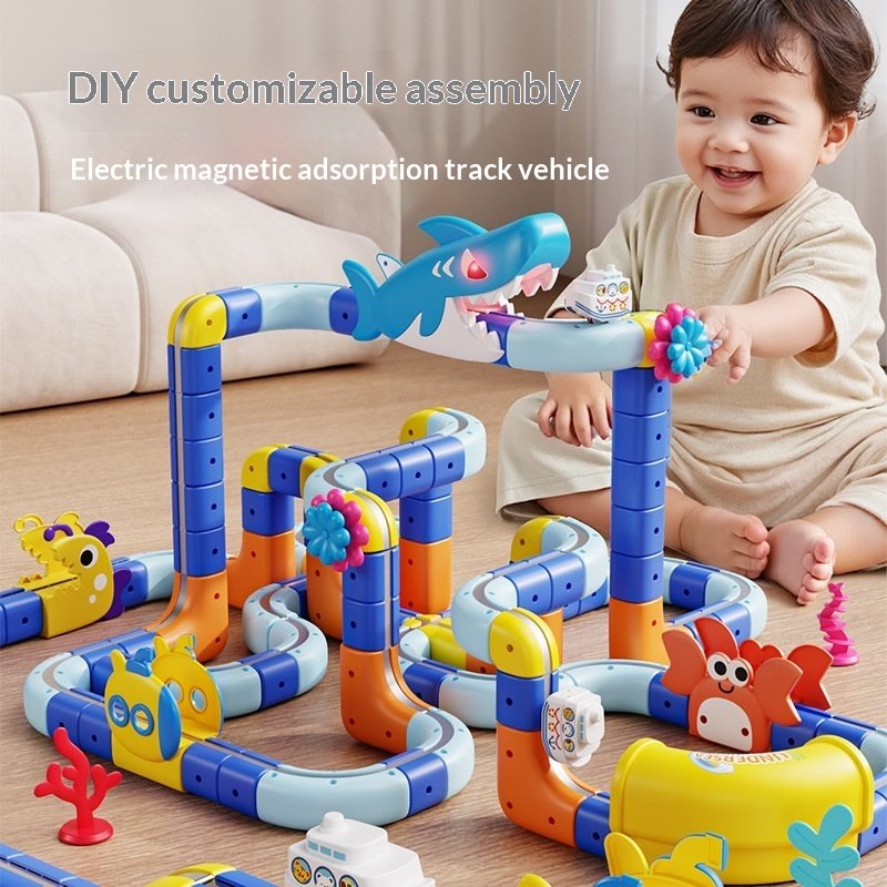 Multifunctional Magnetic Track Car Childrens Educational Toy - Image 3