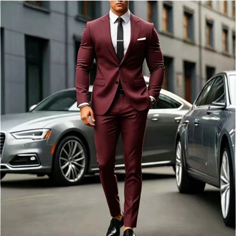 New Mens Casual Suit With Double-breasted Design - Image 4
