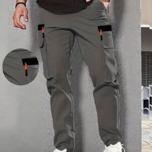 Men's Fashion Cargo Pants, Loose Fit Outdoor Hiking And Travel Pants For Spring And Autumn