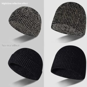 Nighttime Reflective Yarn Knitted Sports Cap