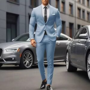 New Mens Casual Suit With Double-breasted Design