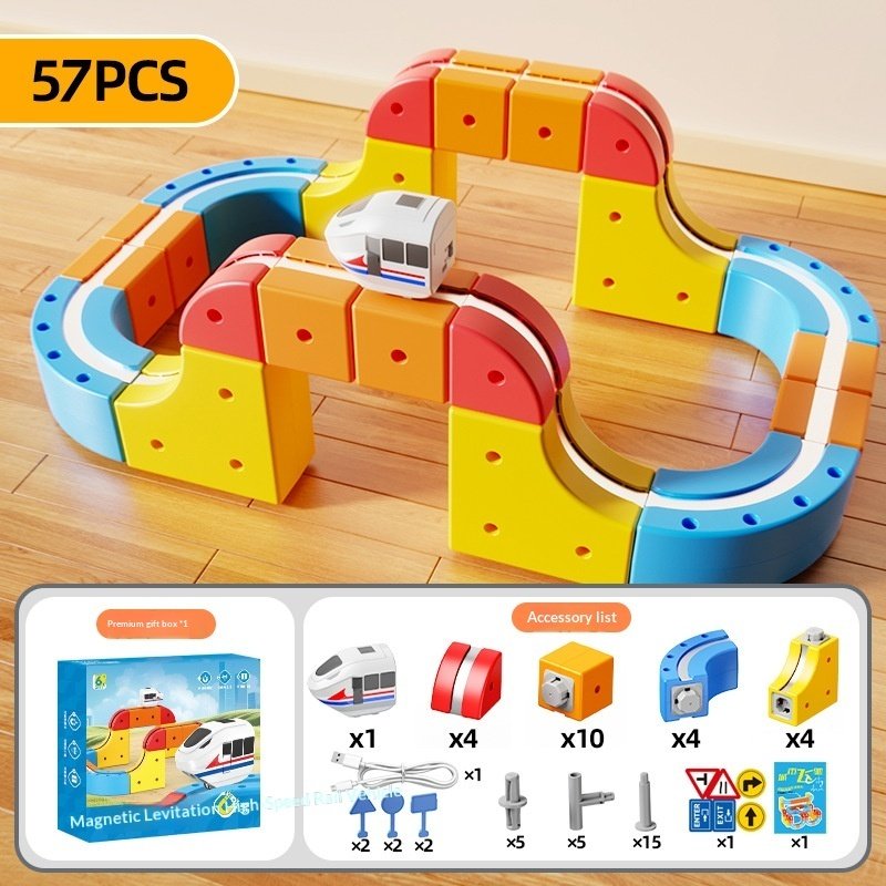 Multifunctional Magnetic Track Car Childrens Educational Toy - Image 5